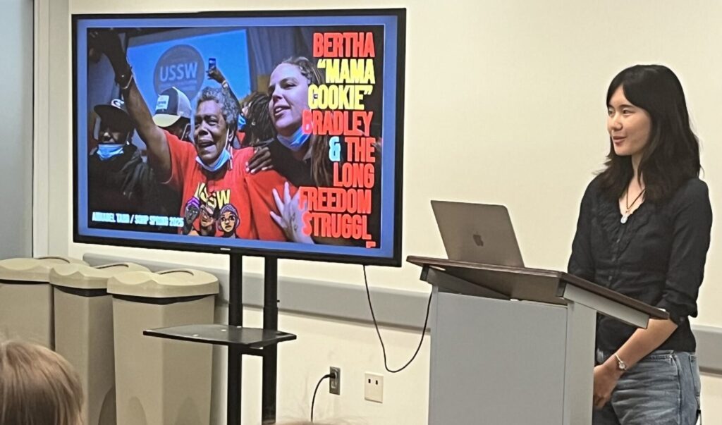 Student's USSW presentation during 2025 spring symposium